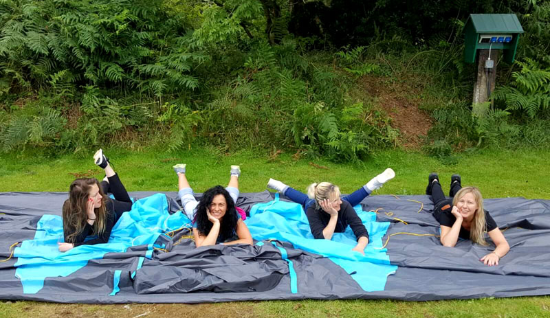 girls camping